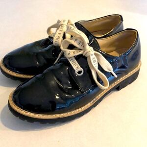 Zara Kids Euro 35 US 3.5 Black Patent Leather Shoes Girls Excellent!